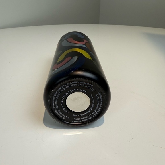 Starbucks 20 Oz Water Bottle Navy Blue Line Art Hook Stainless Steel Rainbow - Picture 6 of 7